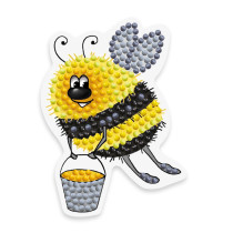 Кристальная ( алмазная) мозаика  " ФРЕЯ" ALVM- 052 магнит " Шмель" 7 х 9. 5 см