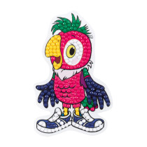 Кристальная ( алмазная) мозаика  " ФРЕЯ" CMF- ALVM- 095 магнит " Попугай Кеша" 6 х 10 см