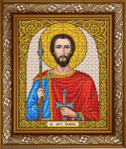 Рисунок на ткани для вышивки бисером ИС-4042 Святой Иван Воин 20х24,5см
