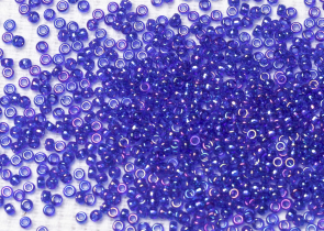Бисер Япония MIYUKI Seed Beads 15/0 5г 0177 кобальт прозрачный радужный