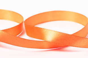 Лента атласная 12 мм ( 1/2 ") "Gamma" №023 оранжевый 33 метра